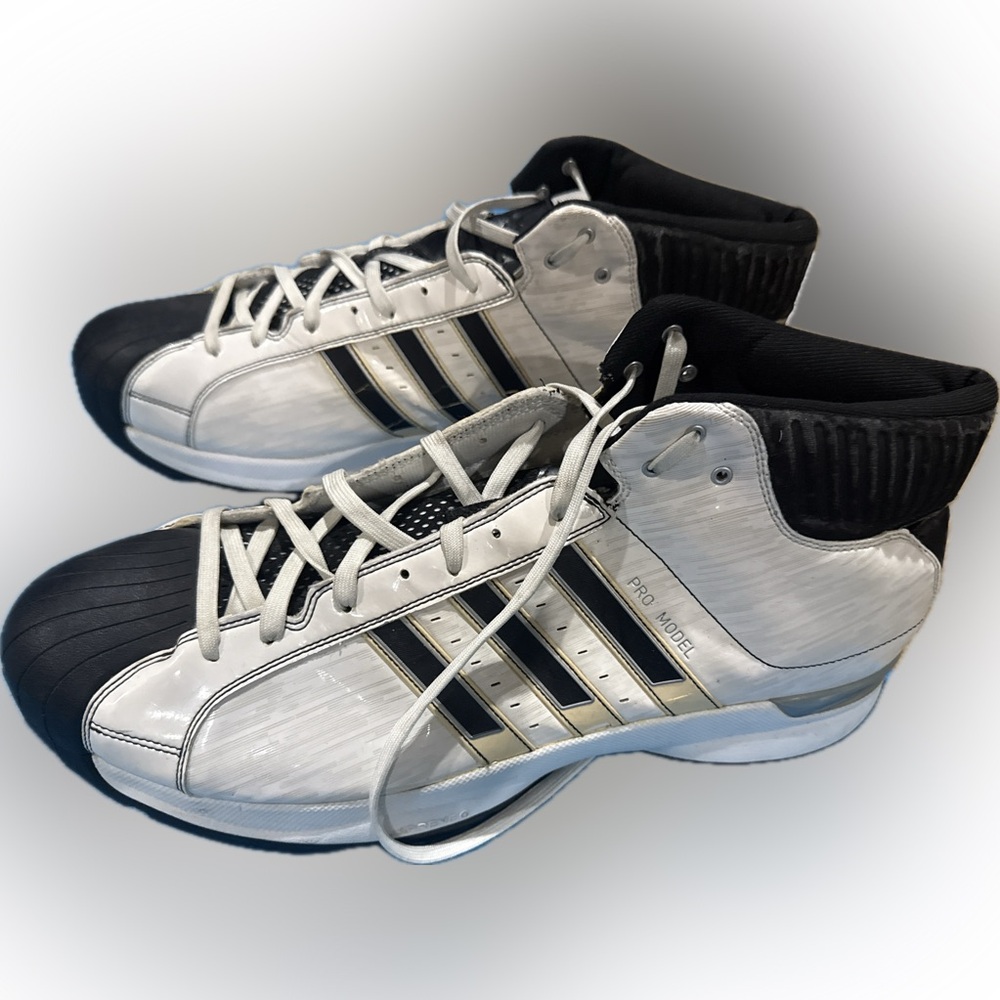 Adidas Pro Model Men's Athletic Shoes - White and Black